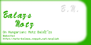 balazs motz business card